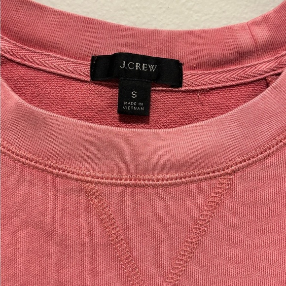 J. Crew Pink Puff Sleeve Sweatshirt Small - Picture 2 of 4